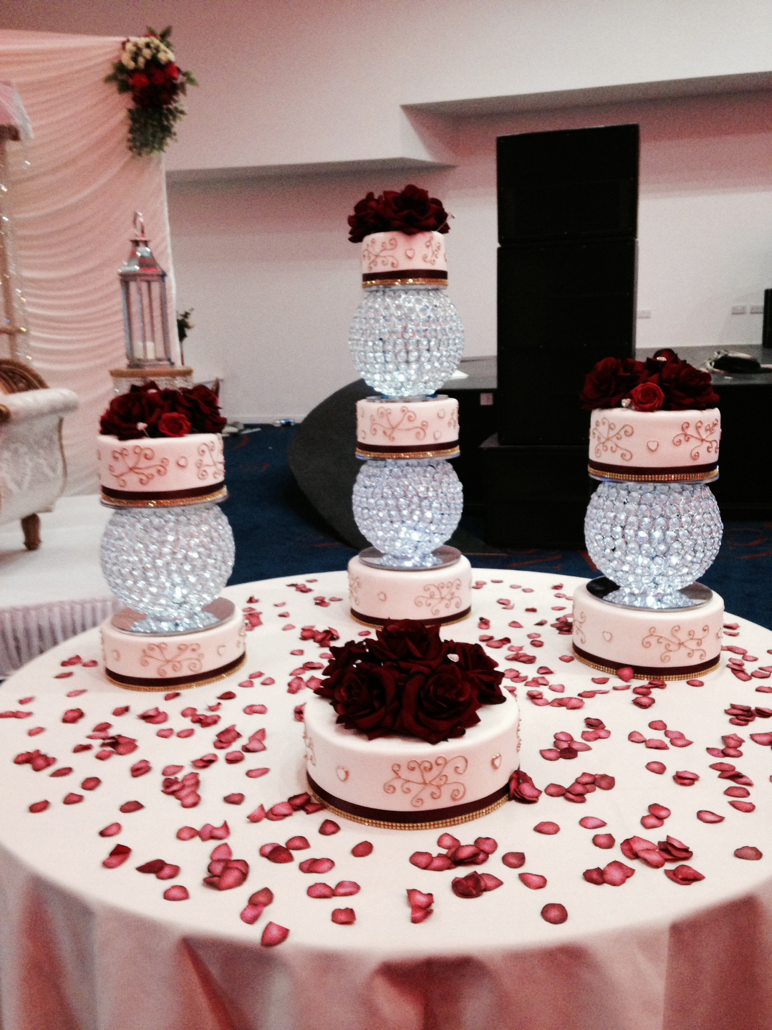 crystal globe wedding cake