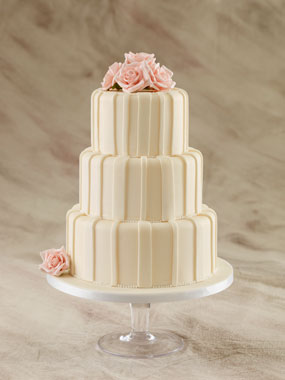 stripes wedding cake